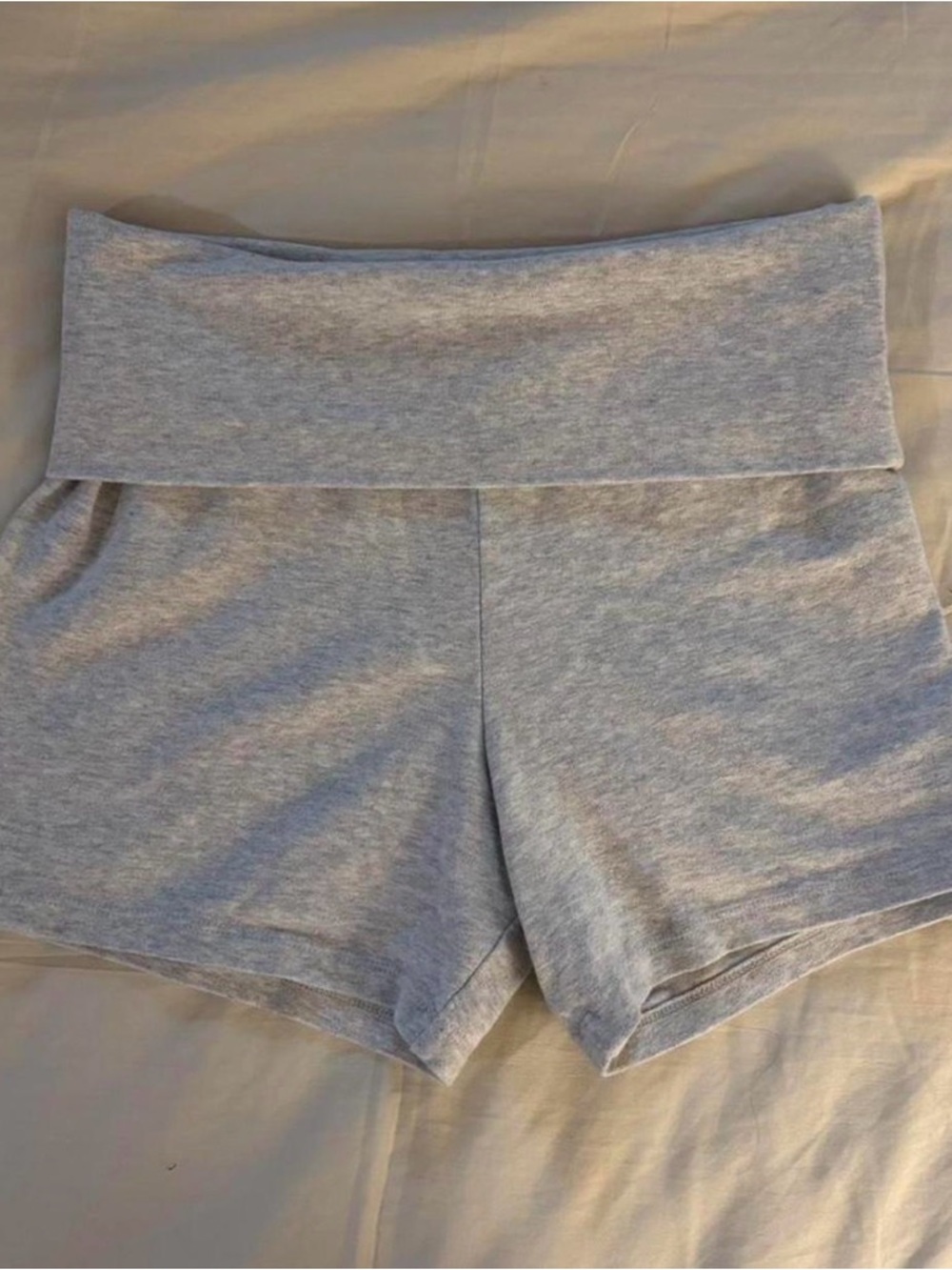 Brandy Melville Light Grey Foldover Shorts